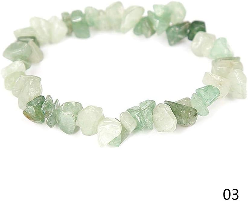 Febelle Natural Crystal Irregular Macadam Bracelet Healing Transshipment Stretchy Good Luck