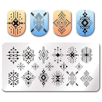 Manikure Stempelschablonen Cartoon Panda Stanzen Vorlage Fussball Blume Geometrie Stempel Platte Rechteck Nail Art Bild Platte Amazon De Beauty