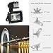 FASIHILAN 10W Motion Sensor Flood Light, Outdoor Waterproof Wall Light Fixture, 800LM PIR Sensitive Security Light, Auto ON/Off Floodlight Lamp, 6000K Intelligent Light with US 3-Plug