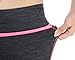Sugar Pocket Women's Capris Tights Workout Running Leggings Yoga Pants S(Grey/Pink)