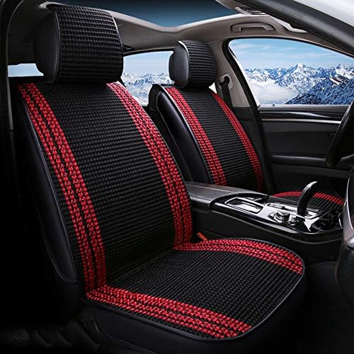 ユニバーサル通気アイスシルク生地カーシートカバーセット 夏の座席保護カバー 五席