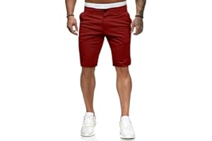 HUNGSON Mens Slim Fit Shorts Stretch Chino Short Pants
