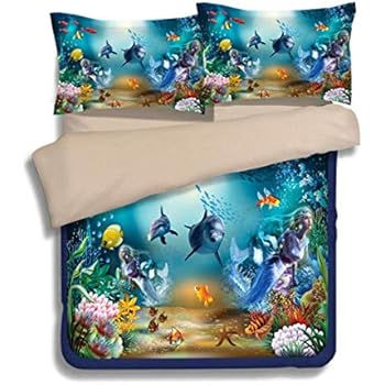 Amazon.com: Damara Ferocious Shark Series 3D Bedding Set