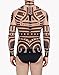 COOFANDY Men’s Hip Hop Tattoo Tribal Maui Slim Nude Shirt