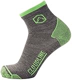 CloudLine Merino Wool 1/4 Top Running & Athletic Socks - Ultra Light- Made in US