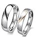 Singring Lover's Heart Shape Titanium Mens Ladies Promise Ring "Real Love" Couple Wedding Bands 284