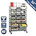 Seville Classics SHE16510BX Commercial 7-Tier NSF 16 Bin Rack Shelving, 36" W x 14" D x 56" D primary