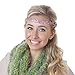 Hipsy 2pk Women's Adjustable NON SLIP Wave Bling Glitter Headband Gunmetal Duo Pack