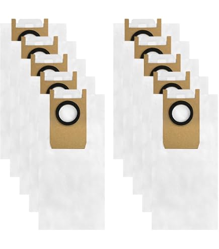 Sacs Aspirateur Rechange - Lot De 10, 3,5 L, Compatible Mova E20 Plus, Proscenic Q8 Max, Etc.