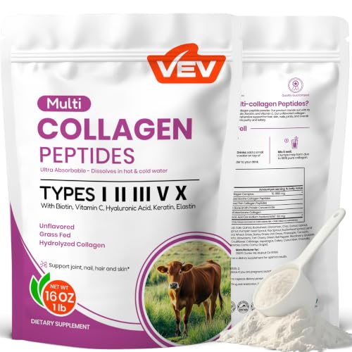 VEV Multi Collagen Peptides Powder Types I II III