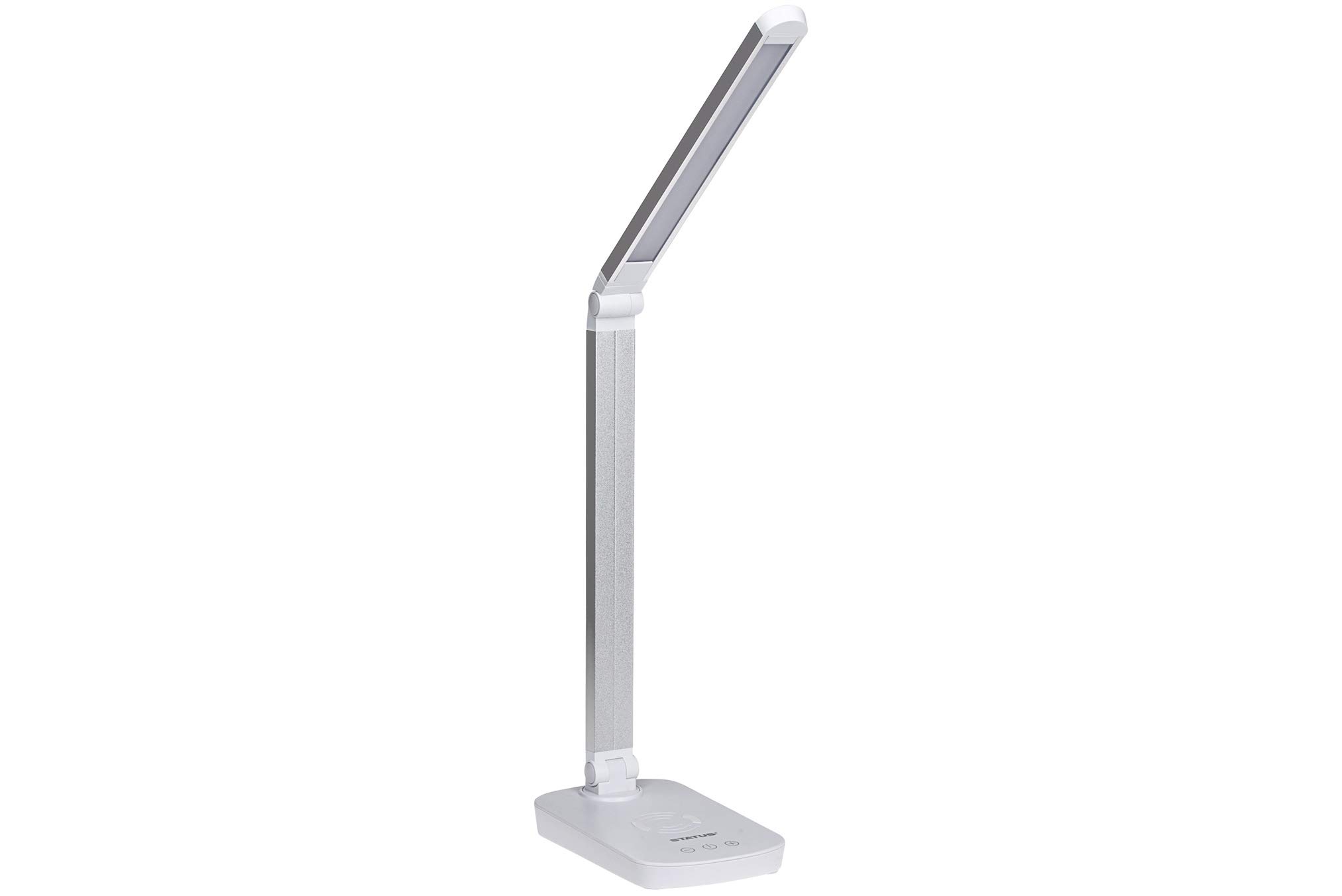 Status Santander Desk Lamp | White 4 watt LED Table Lamp | Wireless Phone Charger | Reading Light | Office Lamp | Study Light | SLED4WDLWWH1PKB6