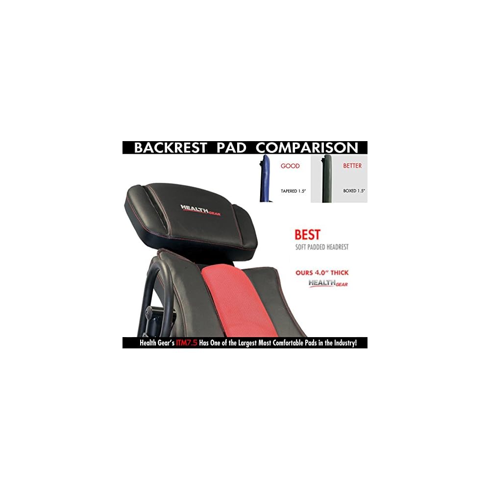 Health Gear ITM7.5 Big & Tall Inversion Table 400 lbs, 5'1" 7'0"