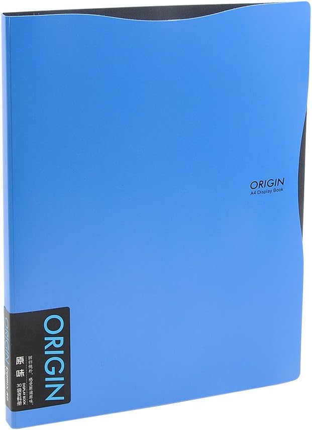 Binder Sheet Protector, Kakbpe Clear Non Glare Sheet Protector Portfolio Poly Organizer File Folder with 30 Transparent Pockets, Letter Size, A4
