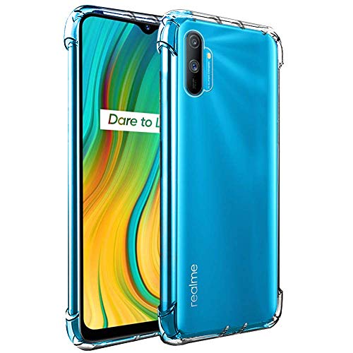 Amagav Transparent Silicone Soft Mobile Back Case Cover Compatible for realme c3