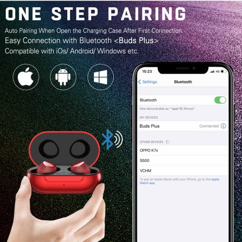 Urbanx Street Buds Plus True Bluetooth Earbud Headphones for BLU Dash XL - Wireless Earbuds w/Noise Isolation - Purple (US Version with 　) UrbanX Street Buds Plus True Wireless Earbud Headphones For