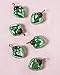Luna Bazaar Mini Mercury Glass Heart Ornaments (1 to 1.5-Inch, Vintage Green, Cora Design, Set of 6) - Great Gift Idea, Vintage-Style Christmas Decorations, Special Occasions, Home Decor and Parties