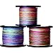 Sougayilang 500m/547Yards 4 Strands 12lb-72lb Multifilament Pe Superbraid and Braided Fishing Line (Grey Yellow Black Green Multicolor)