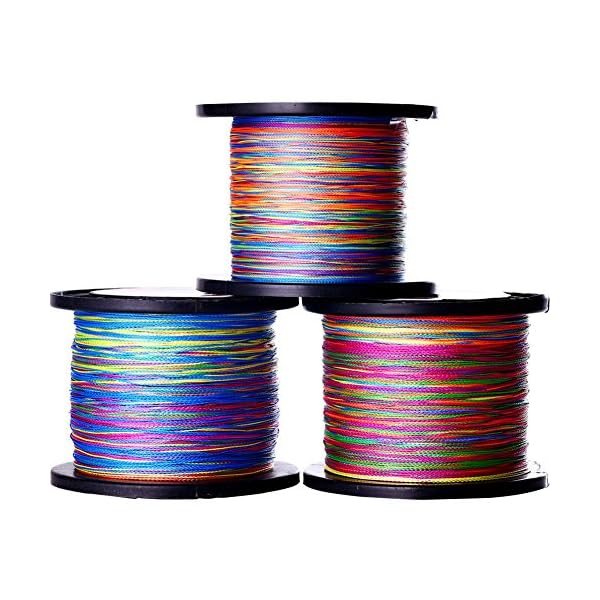 Sougayilang-500m547Yards-4-Strands-12lb-72lb-Multifilament-Pe-Superbraid-and-Braided-Fishing-Line-Grey-Yellow-Black-Green-Multicolor