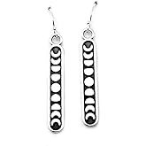 KEVIN N ANNA Sterling Silver Moon Phase Charm Earrings