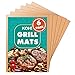 BINGO Copper Grill Mats Non Stick for Gas Grill Charcoal Grill Cooking, Heavy Duty Reusable Dishwasher Safe Easy to Clean PFOA Free For Outdoor Grilling BBQ tool Fireproof Baking,15.75inch, 6 Pack