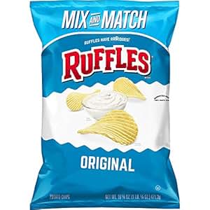 Amazon.com: Ruffles Original Potato Chips, Party Size 16.6 oz | Pack of 3