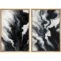 MUDECOR Framed Canvas Print Wall Art Set Monochrome
