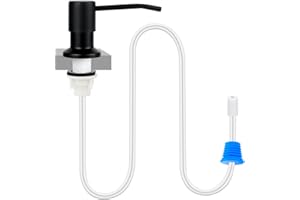 ALWANTA Dish Soap Dispenser for Kitchen Sink, Countertop Sink Soap Dispenser Water Pump with 47” No-Spill Extension Tube Kit Design for Kitchen Bathroom (Matte Black)
