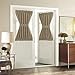 Aquazolax Door Curtain 40 Inch Length - Room Darkening Black Out Kitchen Living Room Curtains Drapery for Short Door Window - Single Panel in 54 Wide, Taupe/Khaki