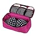 BAGSMART Travel Gear Luggage Packing Cube Lingerie Travel Case Bra Underwear Bag, Rose red