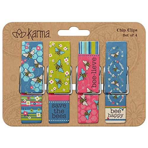 Karma Gifts Chip Clips, Sugar Bee