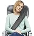 TRAVELREST All-in-One Neck & Body Pillow, Advanced Support Design, Travel Essential, Memory Foam Inserts, Inflatable, Airplane & Car Seat, Sleeping on Long Flight & Trips, Grey (Washable Velour Cover)