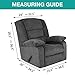 Turquoize Stretch Recliner Cover Recliner Chair Cover Recliner Slipcover 1-Piece Sofa Cover with Side Pocket Jacquard Sofa Furniture Cover/Protector Soft with Elastic Bottom, Machine Washable, Brown
