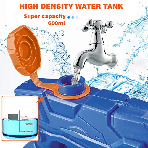 FREE TO FLY Water Blaster Squirt Guns Toys - 2 Pack 600cc High Capacity Water Outdoor Fighting Toy in Summer Swimming Pool and Beach Party for Kids Adults Boys and Girls - Thumbnail 3