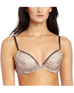 Women's Seductive Comfort Tailored Customized Lift Demi Bra, Catwalk Print, 34D