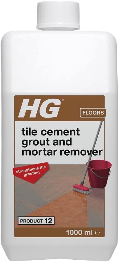 HG Tile Cement Grout & Mortar Remover Cleaner Residue Wall Floor 1 Litre