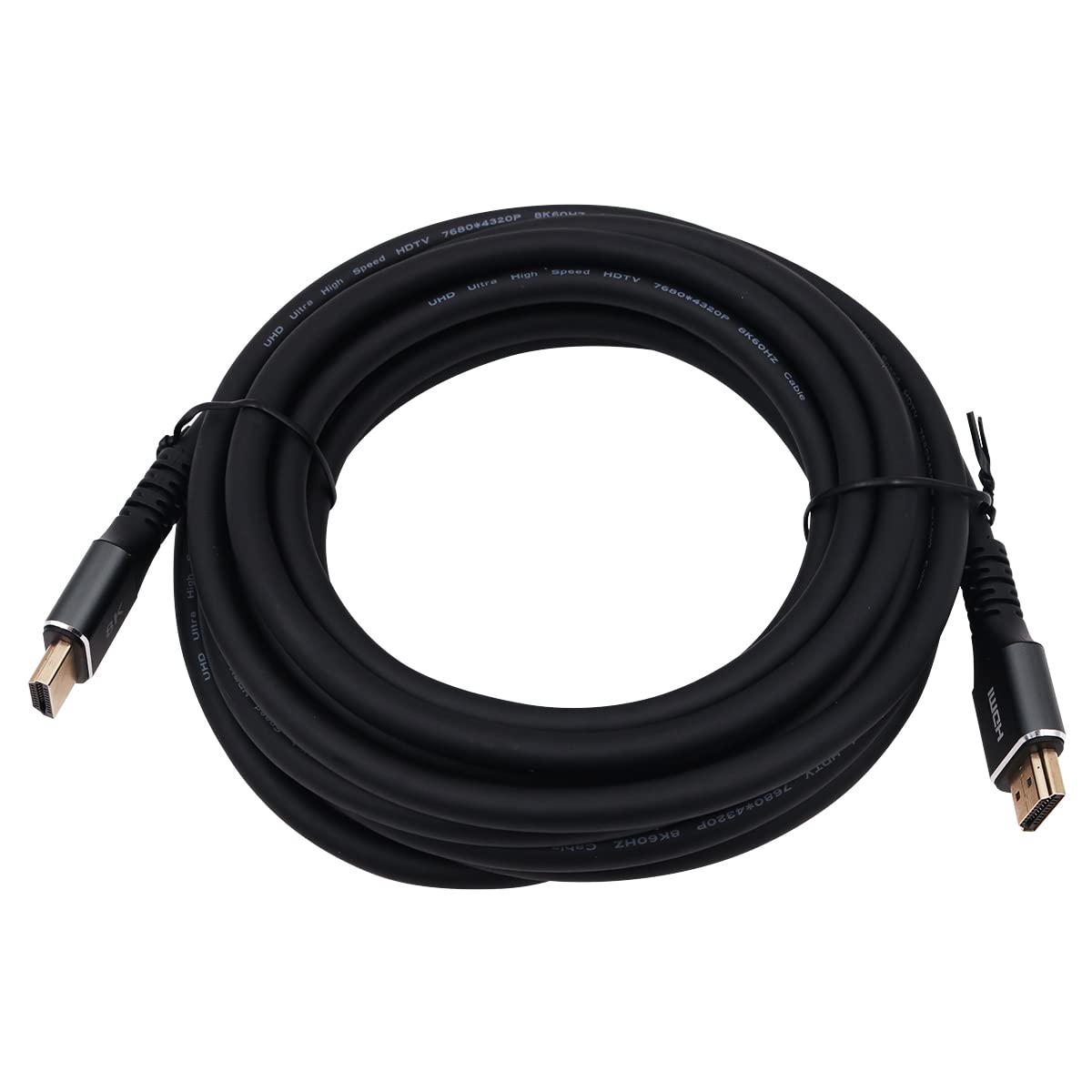 ZONADAH 8K HDMI 2.1 Cable 5m Ultra High Speed 48Gbps Supports 8K 60Hz 4K 120Hz 2K 240Hz 1080P 240Hz HDR eARC Ethernet Compatible with PS5 Xbox Series X HDTV Monitor Blu-ray Projector