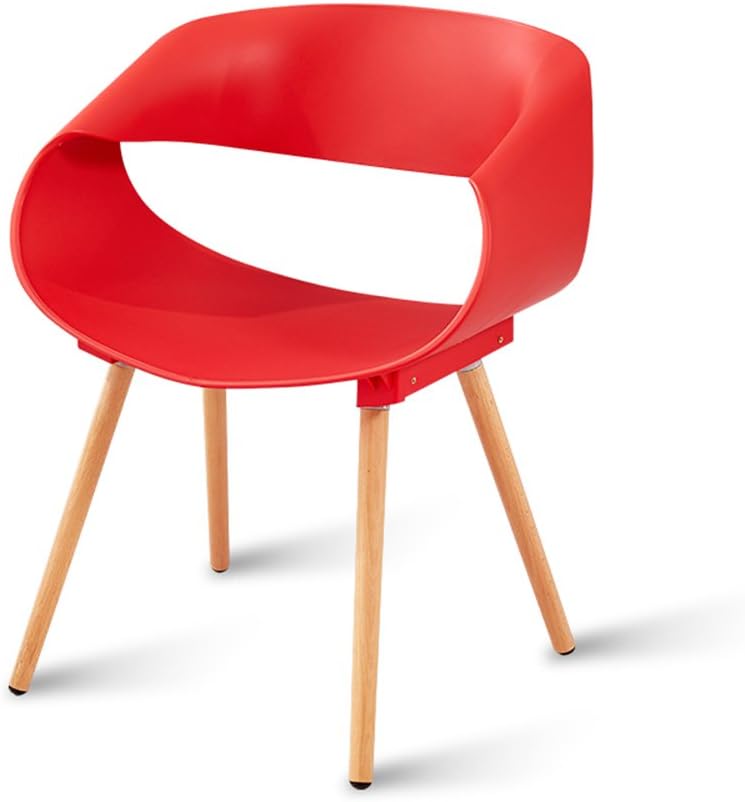 Nordic household desks and chairs / restaurant lounge chair / modern simple plastic stool / back chair ( Color : Red )