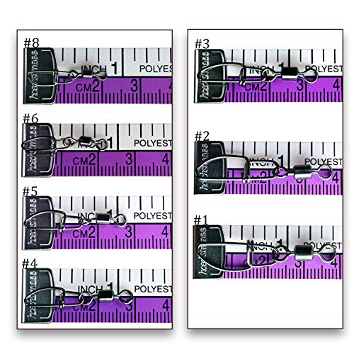 THKFISH 30stk Angelwirbel Angeln Wirbel Angeln Angel Karabiner Tönnchenwirbel Mit Angelzubehör Kugellager Snap Swivels – Bild 8