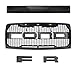 Front Grille Fits For 2009-2014 Ford F-150 F150 Grille Matte Black Raptor Style Grille Conversion Grill with Letters F,R and Evil eyes Style Detachable Cover