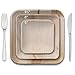 Thynk Palm Leaf Plates - 6 Inch Square - All Natural 100% Biodegradable and Compostable - Disposable Dinnerware - Perfect Party Plates - 20 Count