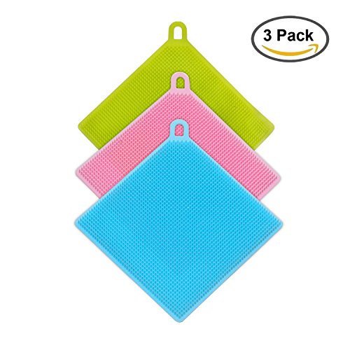 Buy FoodGrade Silicone Dish Sponge Antibacterial Magic Sponge MildewFree Dishwashing