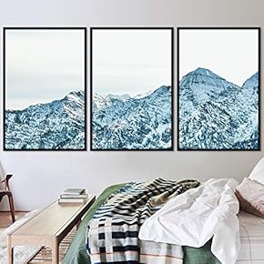 signwin 3 Piece Framed Canvas Wall Art Snow...