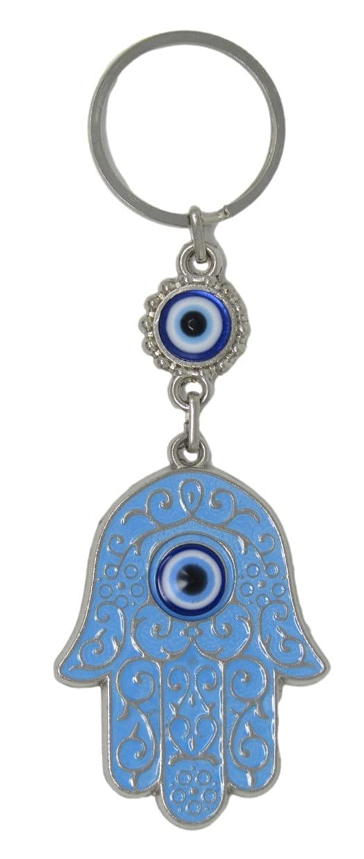Jeannieparnell 369D - Hamsa Hand, Hand of Fatima Charm Keyring Bag Hanger - Protection and Good Luck