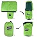 G4Free Double Camping Hammock - Portable High Strength Hammock - Lightweight Blend Color Nylon Fabric Parachute for Outdoor. Hammock Straps & Steel Carabiners Include(Dark Green/Bright Green)