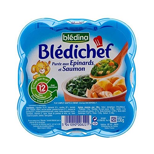 Bledina Chef Puree Of Spinach And Salmon 12 Months 230g Buy Online In Guam At Guam Desertcart Com Productid