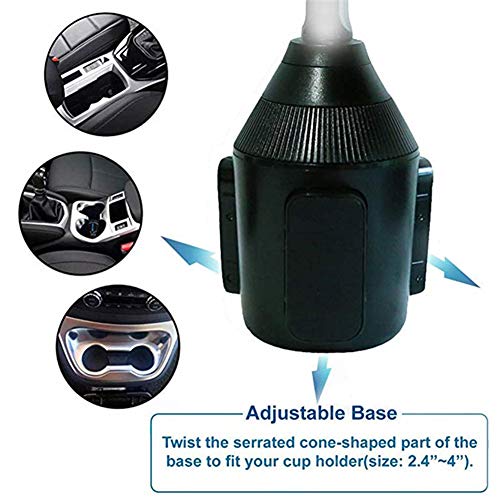 xxiaoTHAWxe New Universal Vehicle Car Adjustable Car Cup Mount Cell Phone Smartphone Holder Stand Bracket Black - Thumbnail 5