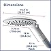 Waterpik Flexible Arm Rainfall FlexNeck Shower Head with 7.5 Inch Large Shower Face, Adjustable Height with Easy DIY Installation, 2.5 GPM White, CF-201