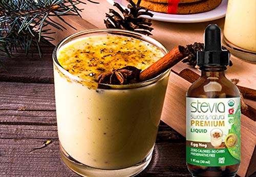 image for AnuMedShop Egg NOG STEVIA SWEETLEAF Drops| Organic Liquid STEVIA Sweet