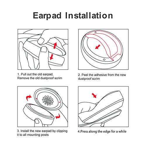 Beats Solo Replacement Ear Pads by Link Dream - Replacement Ear Cushions Kit Memory Foam Earpads Cushion Cover for Solo 2.0/3.0 Wireless Headphone, 2 Pieces