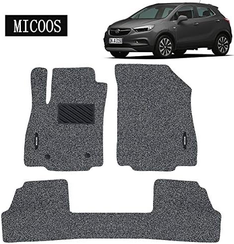 Micoos 車用フロアマットカーペット ビュイックアンコール 13 高額売筋 シボレー トラックス 全天候型 高耐久フロアマットセット 防水 汚れ防止 グレーとブラック 14